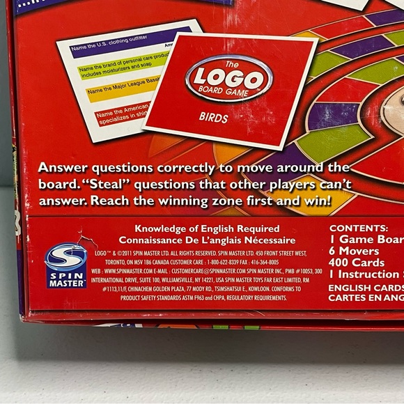 Spin Masters Games The Logo Board Game 26 Players Ages 2 Board Game